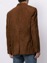 Load image into Gallery viewer, Men's Brown Suede Coat