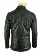 Load image into Gallery viewer, Men's Black Genuine Sheep Leather Shirt