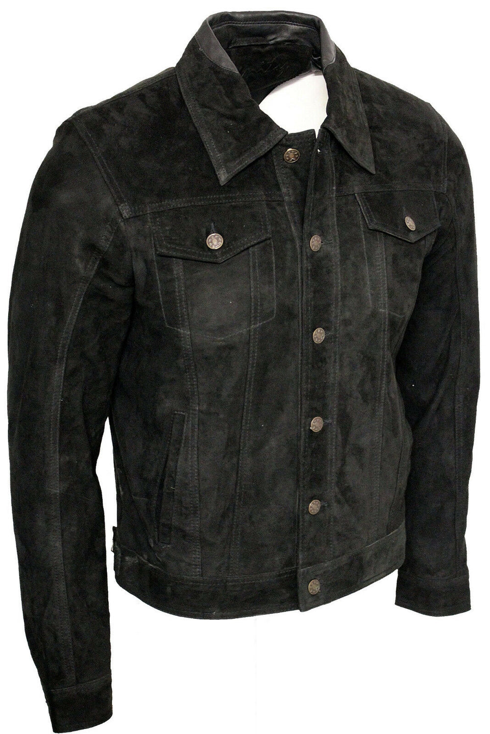 Men's Black Suede Leather Jacket