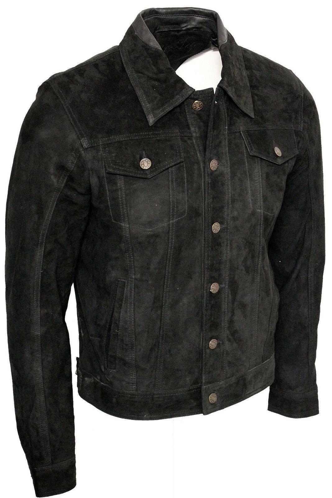 Men's Black Suede Leather Jacket