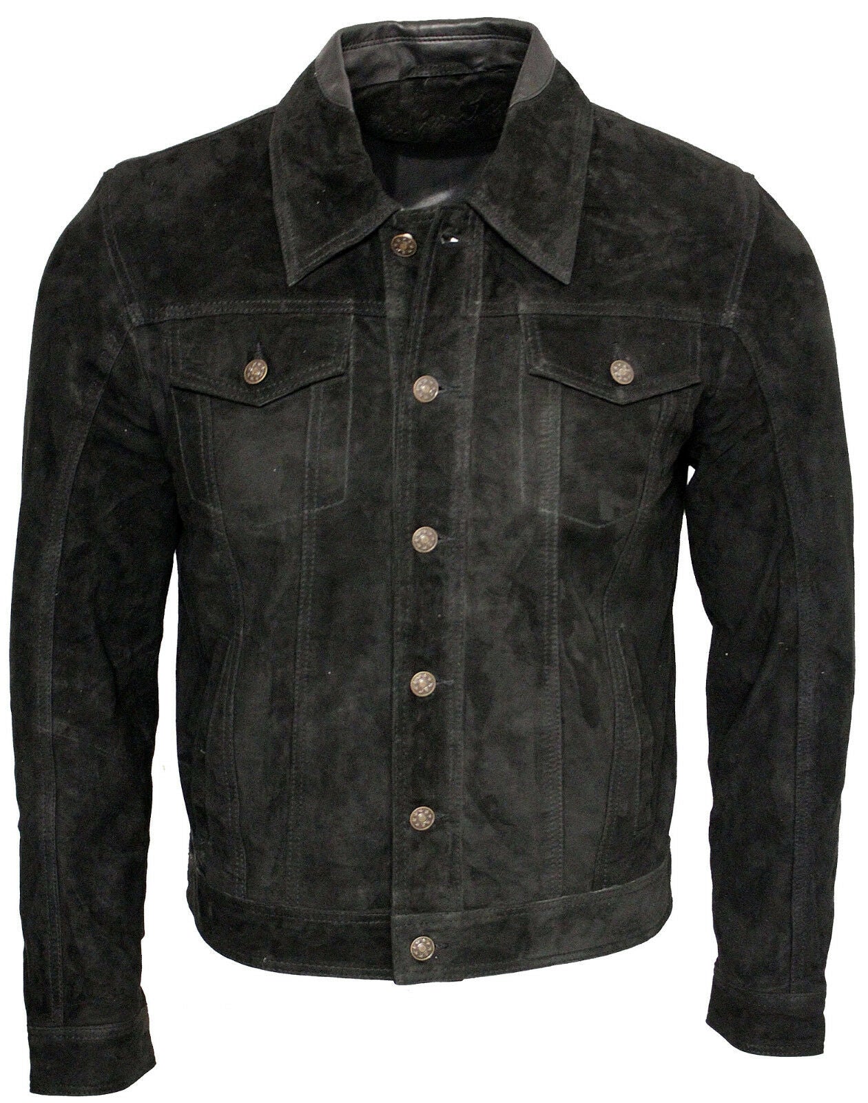 Men's Black Suede Leather Jacket