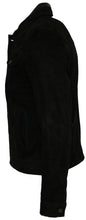 Carica l'immagine nel visualizzatore di Gallery, Men's Black Genuine Cowhide Suede Leather Jacket