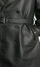 Load image into Gallery viewer, Men's Black Genuine Leather Knee Length Coat Jacket