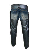 Cargar imagen en el visor de la galería, Men's Black Genuine Leather Chaps Biker pants