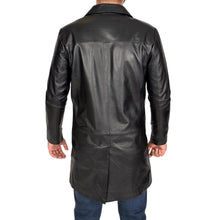 Load image into Gallery viewer, Men's Black Genuine Lambskin 3/4 Length Coat Jacket