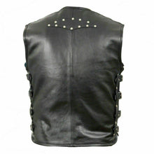 Last inn bildet i Galleri-visningsprogrammet, Men's Genuine Leather Biker Waistcoat Vest