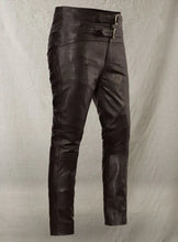 Carica l'immagine nel visualizzatore di Gallery, Men's Genuine Leather slim fit Jeans pants