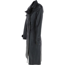 Indlæs billede til gallerivisning Womens Genuine Leather Double Breasted 3/4 Length Coat