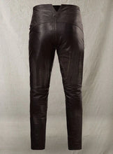 Carica l'immagine nel visualizzatore di Gallery, Men's Genuine Leather slim fit Jeans pants