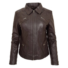 Last inn bildet i Galleri-visningsprogrammet, Women's Dark Brown Genuine Leather Jacket