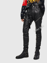 Load image into Gallery viewer, Men's Genuine Leather slim fit Biker pants