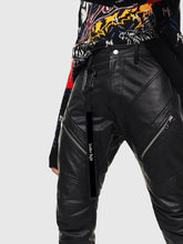Load image into Gallery viewer, Men's Genuine Leather slim fit Biker pants
