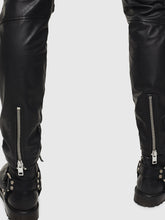 Load image into Gallery viewer, Men's Genuine Leather slim fit Biker pants