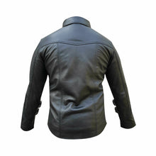 Load image into Gallery viewer, Men's Black Genuine Leather Fashion Shirt