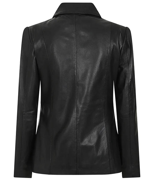 Women's Black Genuine Leather Jacket