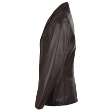 Load image into Gallery viewer, Men's Dark Brown Sheep Leather Blazer Jacket