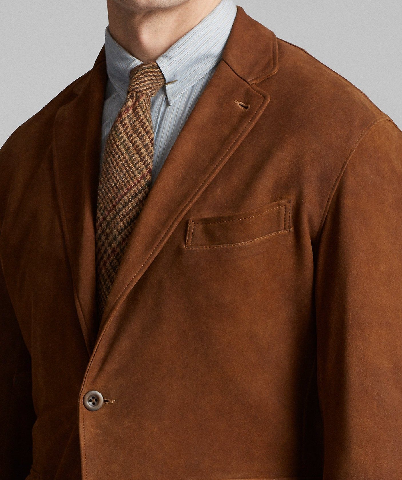 Men's Brown Suede Coat