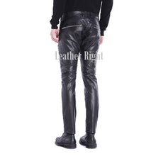 Carica l'immagine nel visualizzatore di Gallery, Men's Genuine Leather slim fit Biker pants