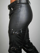 Last inn bildet i Galleri-visningsprogrammet, Men's Genuine Leather Buckle pants