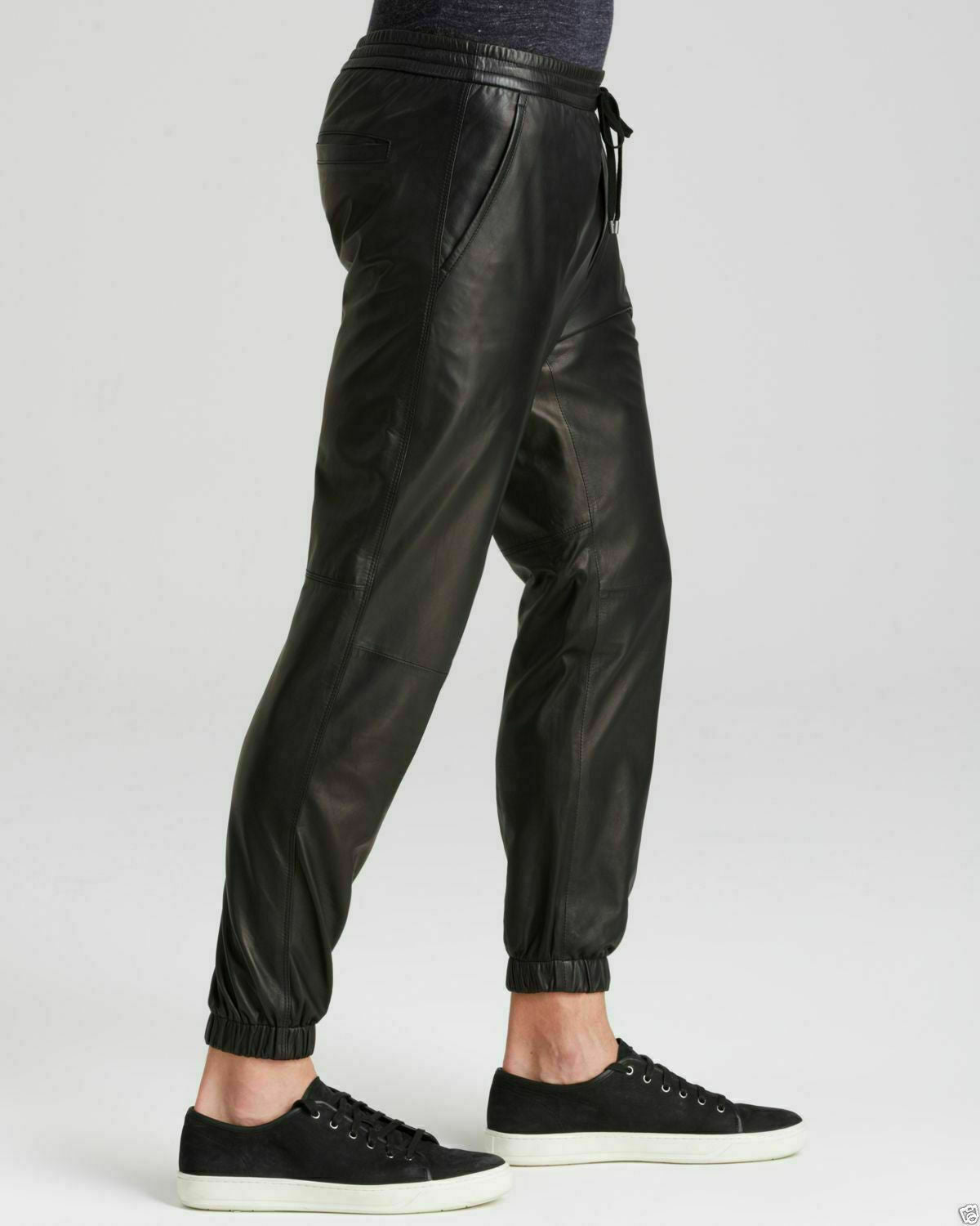 Men's Genuine Leather Track pants