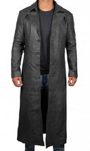 Load image into Gallery viewer, Men's Black Genuine Lambskin Full Length Coat