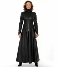 Load image into Gallery viewer, Women's Black Genuine Lambskin Trench Coat
