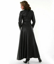 Load image into Gallery viewer, Women's Black Genuine Lambskin Trench Coat
