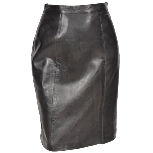 Women's Genuine Leather pencil Skirt