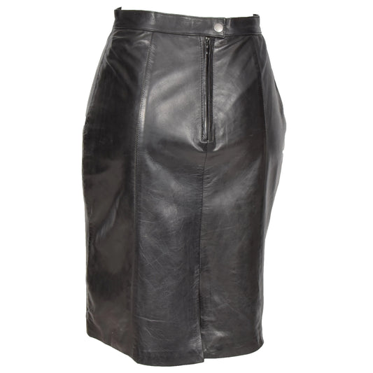 Women's Genuine Leather pencil Skirt
