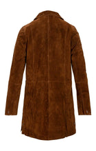 Load image into Gallery viewer, Men's Brown Suede 3/4 Length Coat Jacket