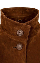Load image into Gallery viewer, Men's Brown Suede 3/4 Length Coat Jacket