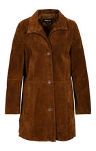 Load image into Gallery viewer, Men's Brown Suede 3/4 Length Coat Jacket