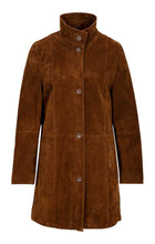 Load image into Gallery viewer, Men's Brown Suede 3/4 Length Coat Jacket