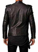 Afbeelding in Gallery-weergave laden, Men's Leather Biker Jacket