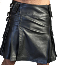 Last inn bildet i Galleri-visningsprogrammet, Men's Black Leather Kilt