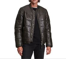 Cargar imagen en el visor de la galería, Leather Puffer Jacket