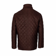 Load image into Gallery viewer, Men's Brown Genuine Leather Quilted Jacket