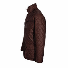 Load image into Gallery viewer, Men's Brown Genuine Leather Quilted Jacket