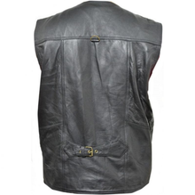 Load image into Gallery viewer, Men's Black Genuine Leather Hunter Vest