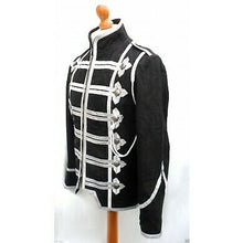 Charger l'image dans la galerie, Veste Homme Cuir Nubuck Militaire Rock Veste Tunique Manteau Steampunk