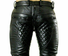 Last inn bildet i Galleri-visningsprogrammet, Men's Black Real Leather quilted Shorts