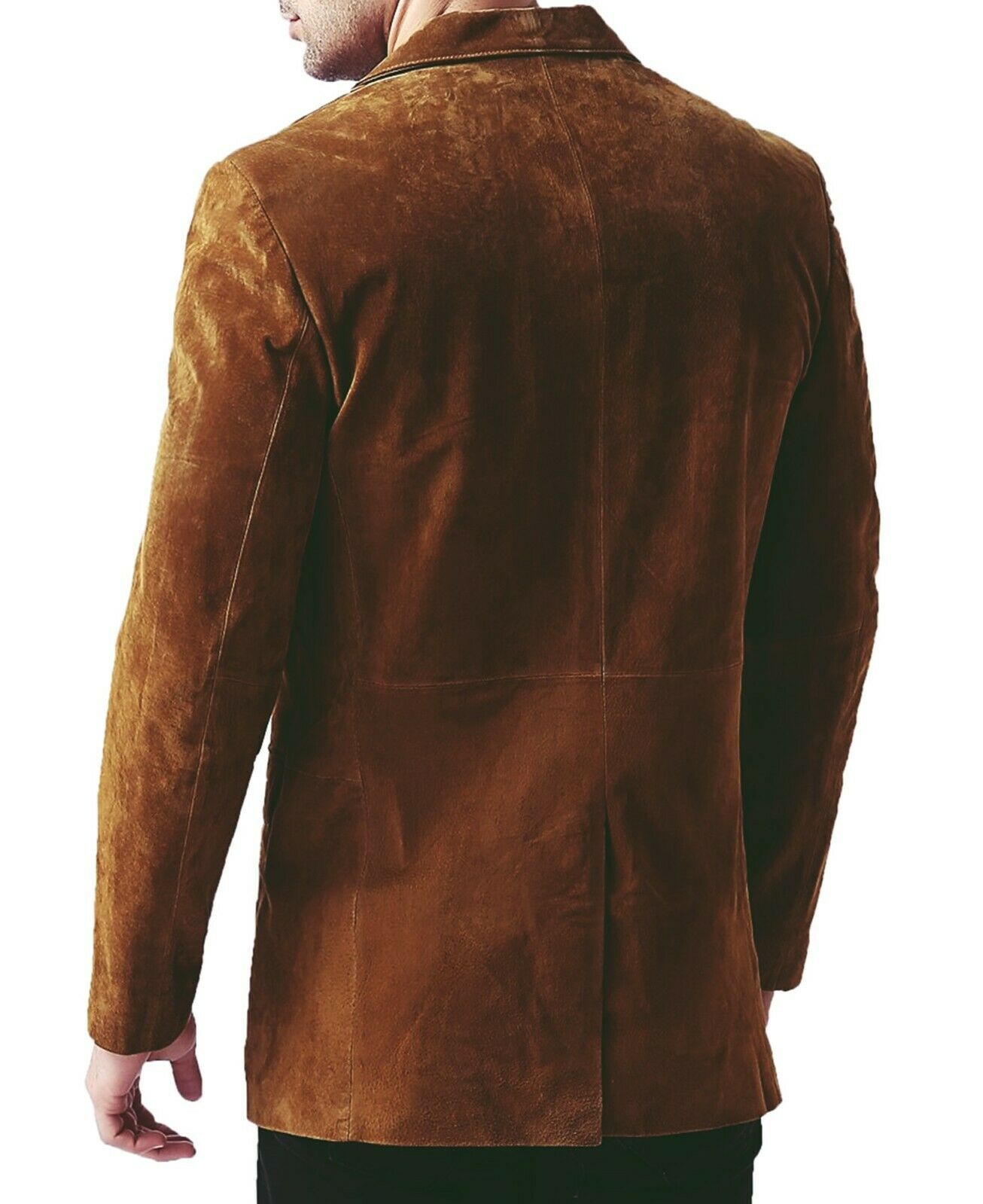 Men's Brown Suede Blazer Jacket