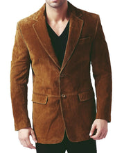 Load image into Gallery viewer, Men's Brown Suede Blazer Jacket