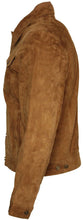Afbeelding in Gallery-weergave laden, Men's Brown Genuine Cowhide Suede Leather Jacket