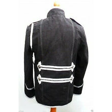 Charger l'image dans la galerie, Veste Homme Cuir Nubuck Militaire Rock Veste Tunique Manteau Steampunk