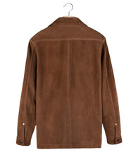 Load image into Gallery viewer, Men's Dark Brown Suede Shirt