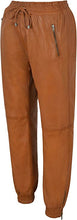 Indlæs billede til gallerivisning Men's Tan Leather Joggers pants