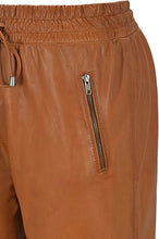 Indlæs billede til gallerivisning Men's Tan Leather Joggers pants