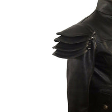 Load image into Gallery viewer, Men's Black Genuine Leather Trench Coat Matrix Steampunk Gothic