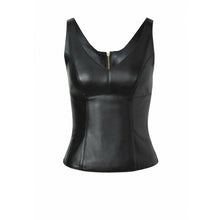 Load image into Gallery viewer, Women's Genuine Leather Sleeveless Top